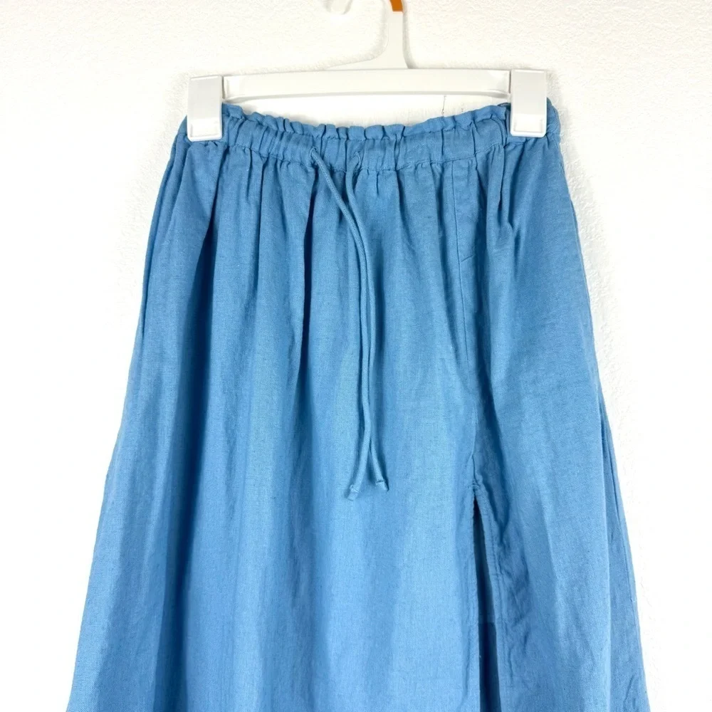 Abercrombie & Fitch Light Blue A-Line Skirt tie waist maxi skirt size XS